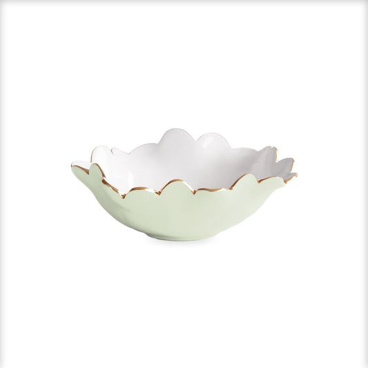 Colette Mini Round Bowl  (Pistachio and White)