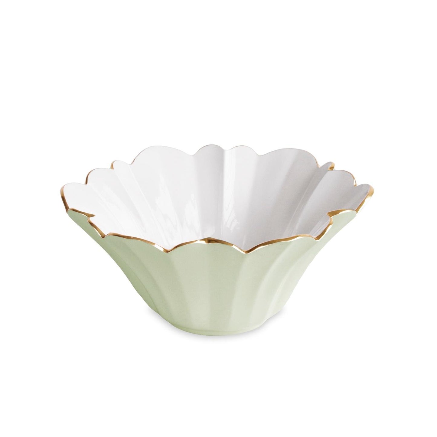 Avril Medium Bowl (Pistachio and White)