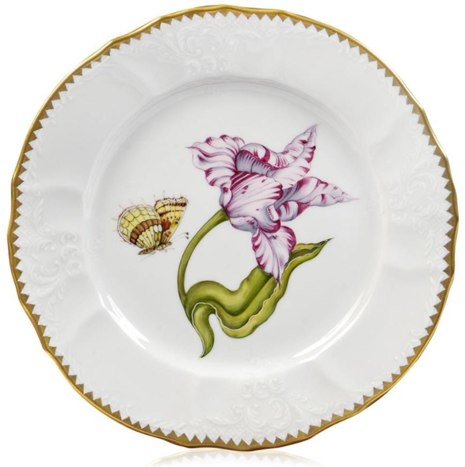 Pink & White Tulip Salad Plate
