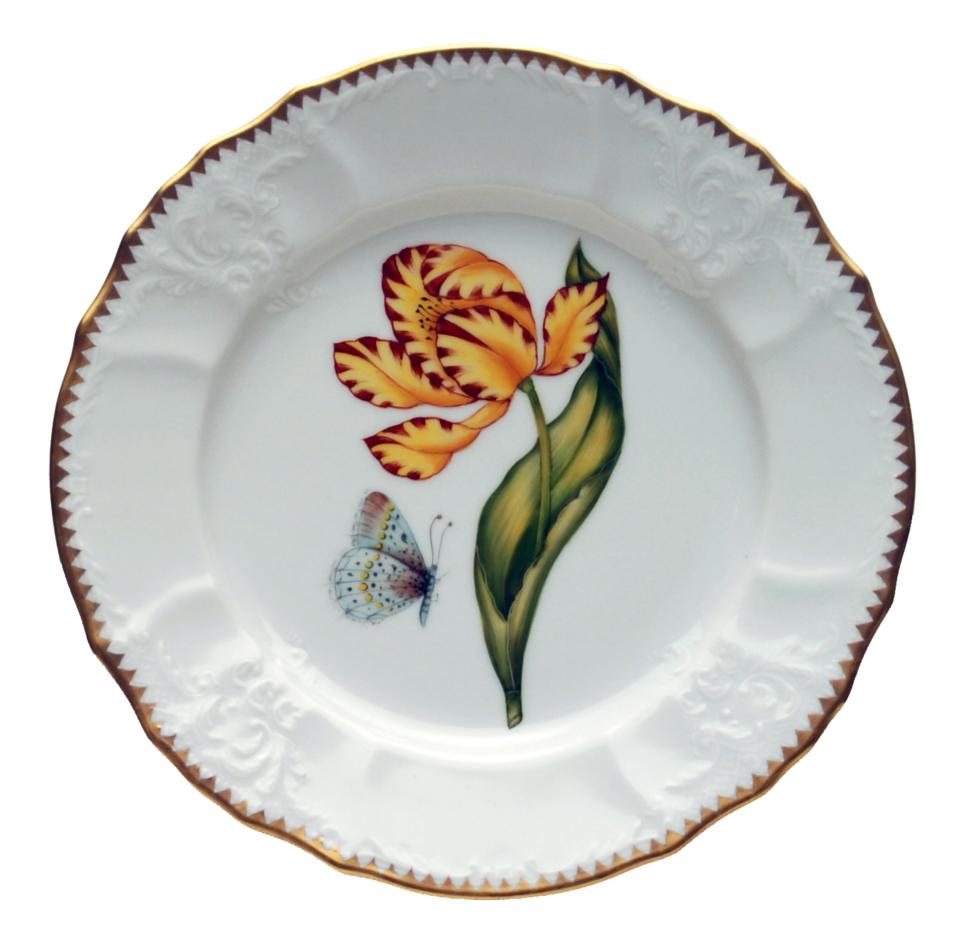 Yellow & Red Tulip Salad Plate