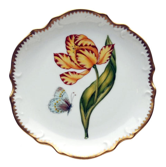 Yellow & Red Tulip Bread & Butter Plate