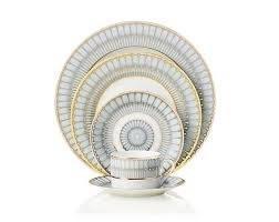 Arcades Grey/Gold by Philippe Deshoulieres Five Piece Place Setting