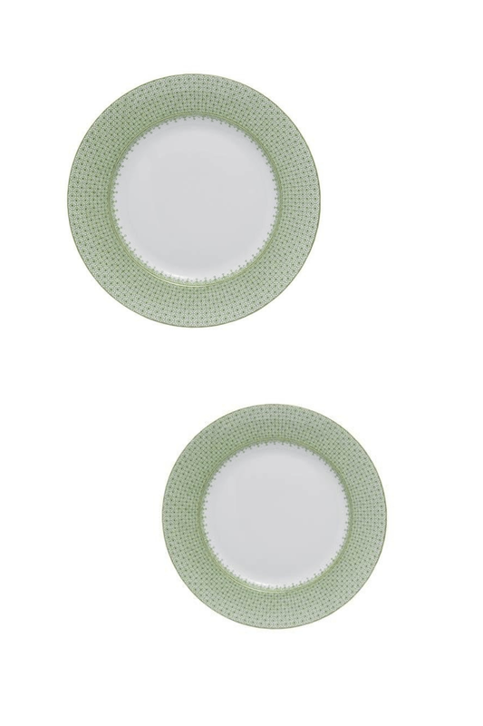 Apple Green Lace by Mottahedeh Two Piece Place Setting