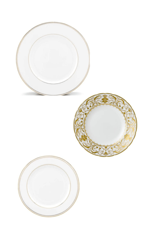 Federal Gold by Lenox w/ Darley Abbey White by Royal Crown Derby