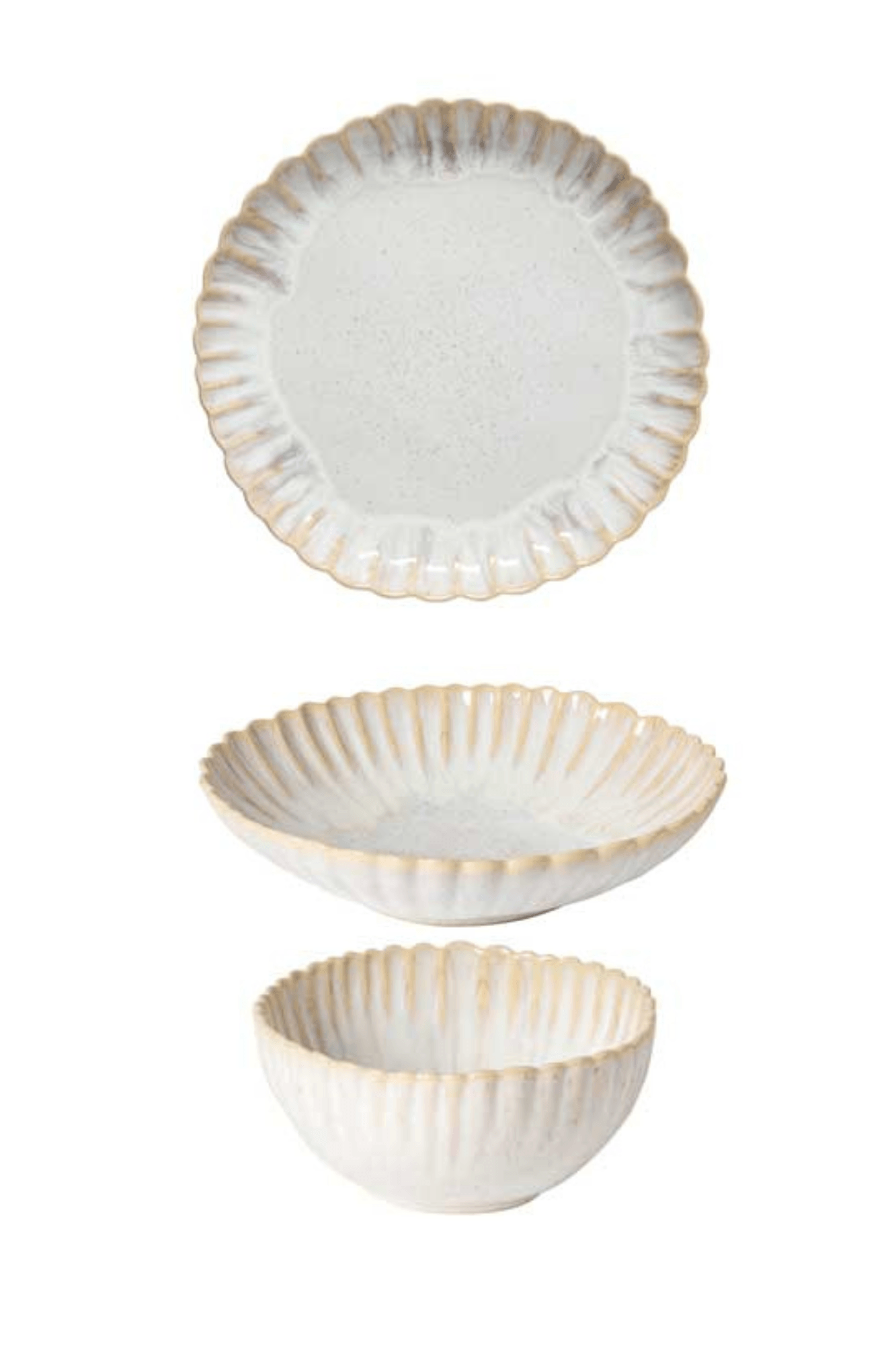 Mallorca Sand by Casafina Three Piece Place Setting
