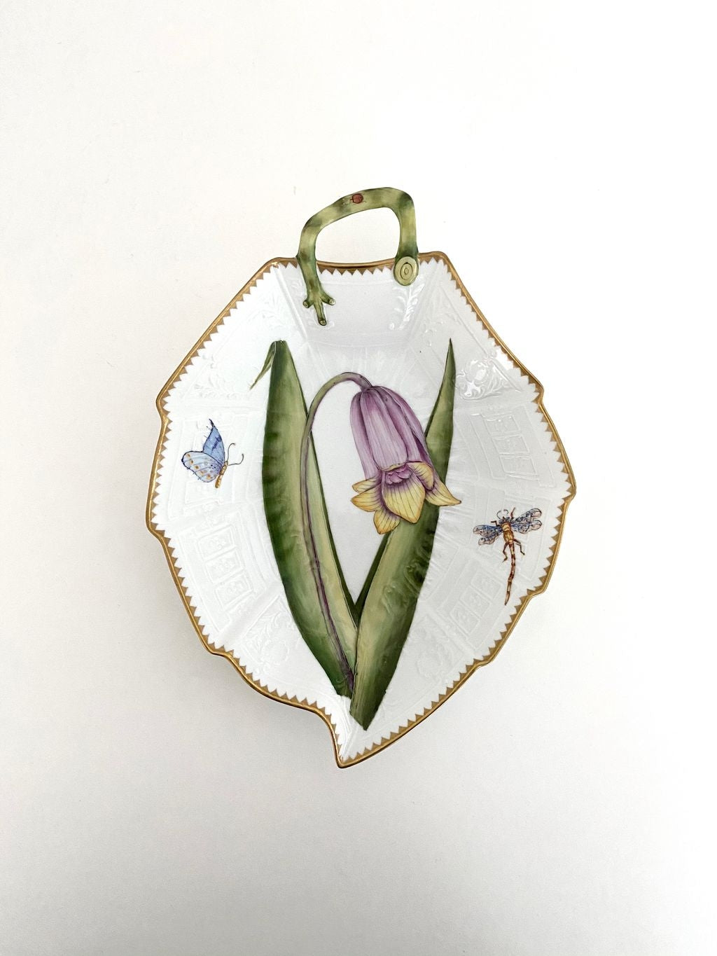 Leaf Plate - Pink Bell Flower