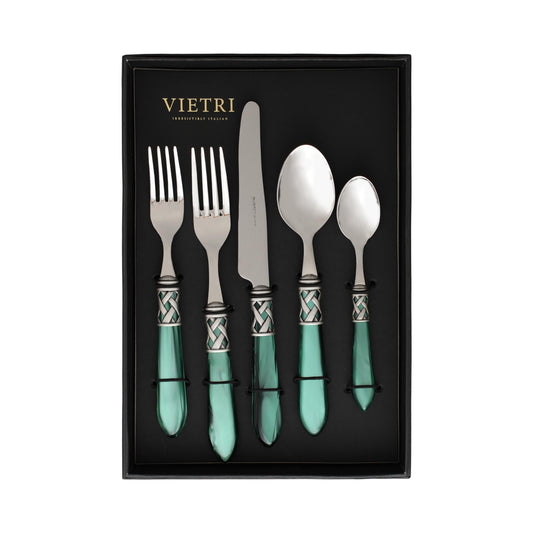 Antique Green Five-Piece Place Setting Ã¢ÂÂ Set of 4