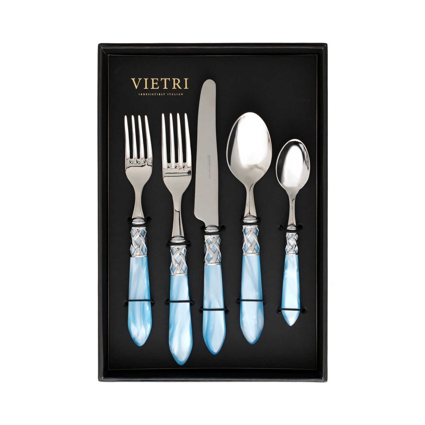 Brilliant Light Blue Five-Piece Place Setting Ã¢ÂÂ Set of 4