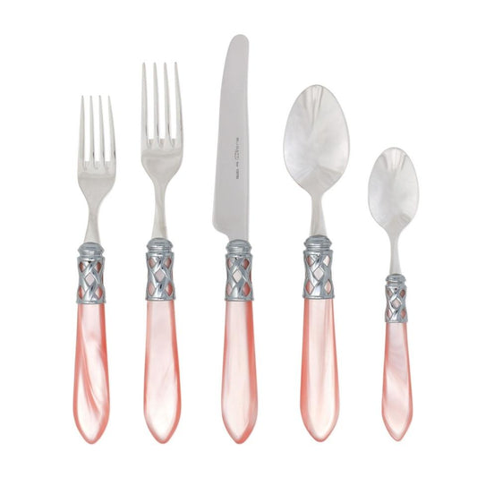 Brilliant Light Pink Five-Piece Place Setting