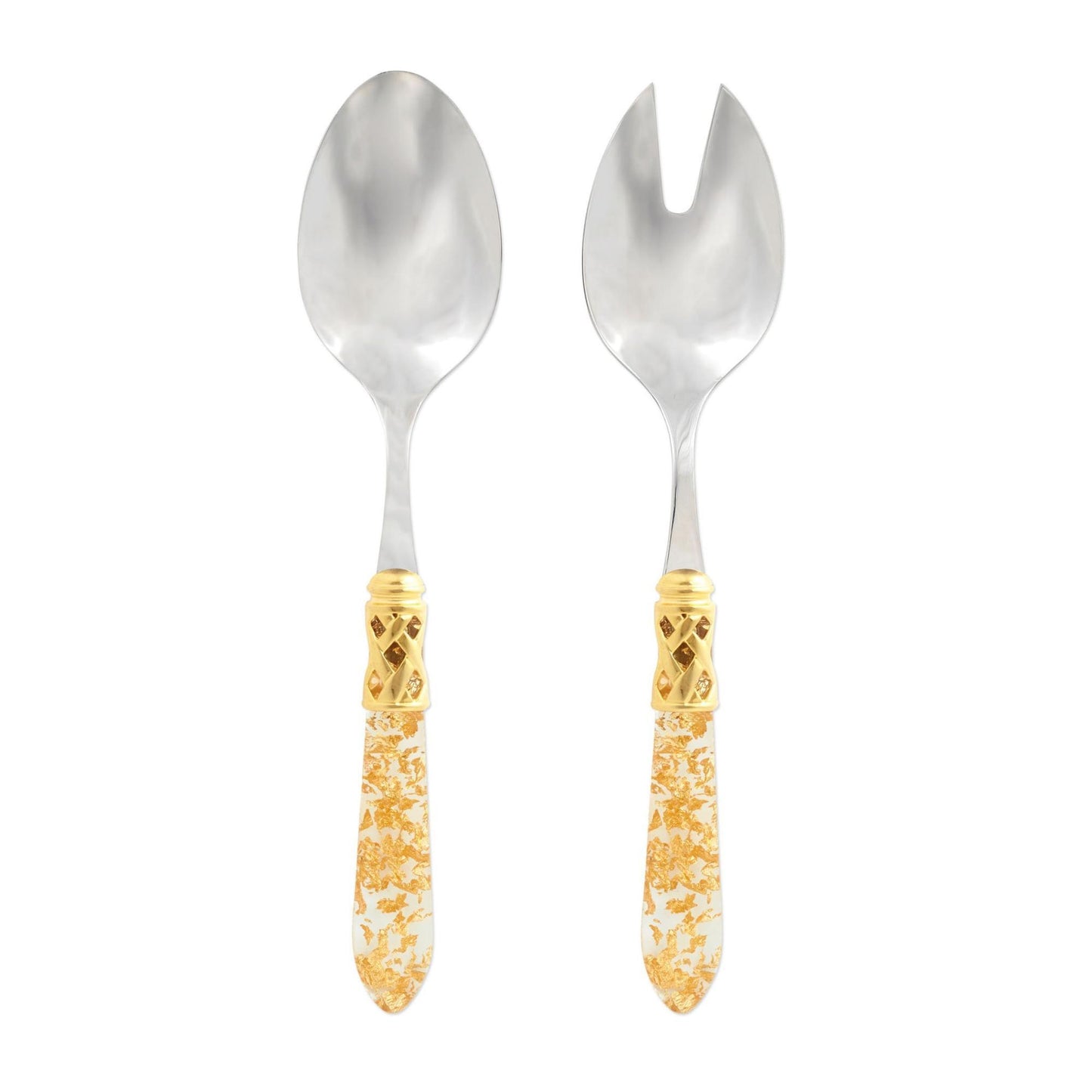 Brilliant Gold Fleck Salad Server Set