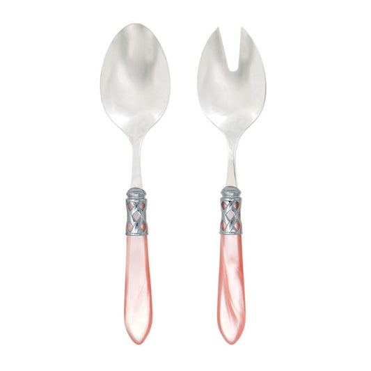 Brilliant Light Pink Salad Server Set
