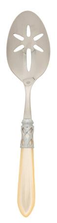 Antique Ivory Slotted Serving Spoon