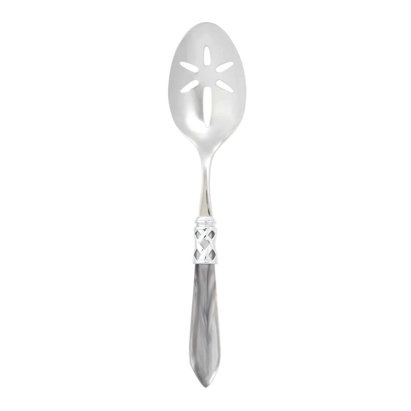 Brilliant Light Gray Slotted Serving Spoon