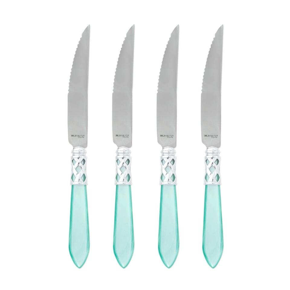 Brilliant Aqua Steak Knives - Set of 4