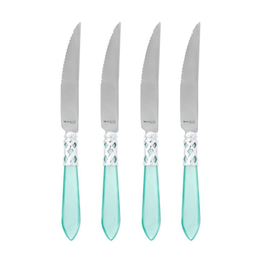 Brilliant Aqua Steak Knives - Set of 4