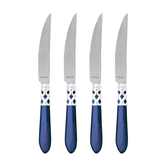 Brilliant Blue Steak Knives - Set of 4