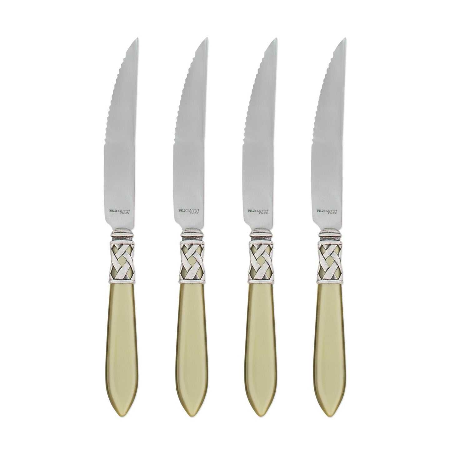 Antique Chartreuse Steak Knives - Set of 4
