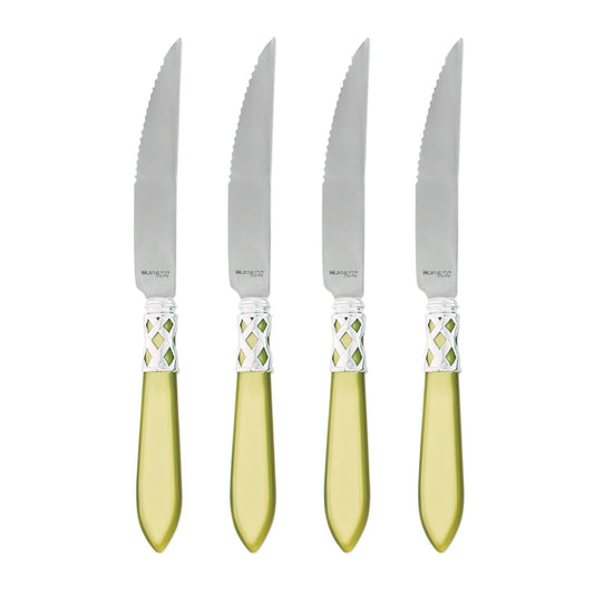 Brilliant Chartreuse Steak Knives - Set of 4
