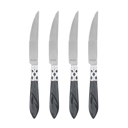 Brilliant Charcoal Steak Knives - Set of 4