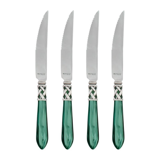 Antique Green Steak Knives - Set of 4