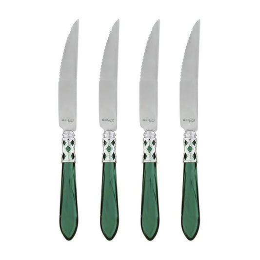 Brilliant Green Steak Knives - Set of 4