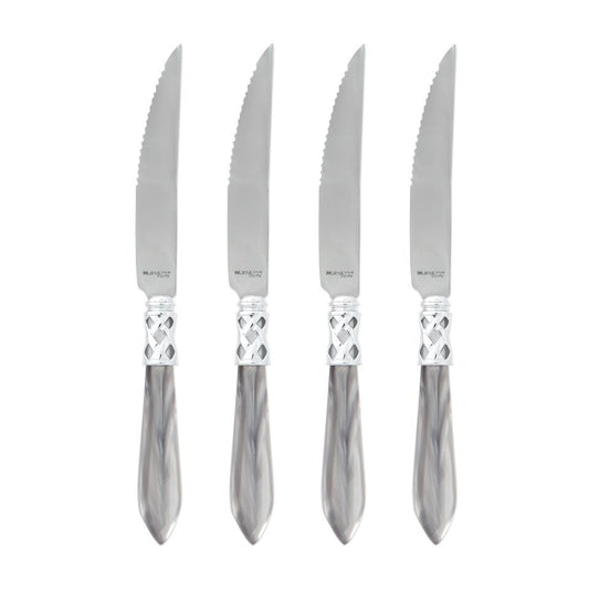 Brilliant Light Gray Steak Knives - Set of 4