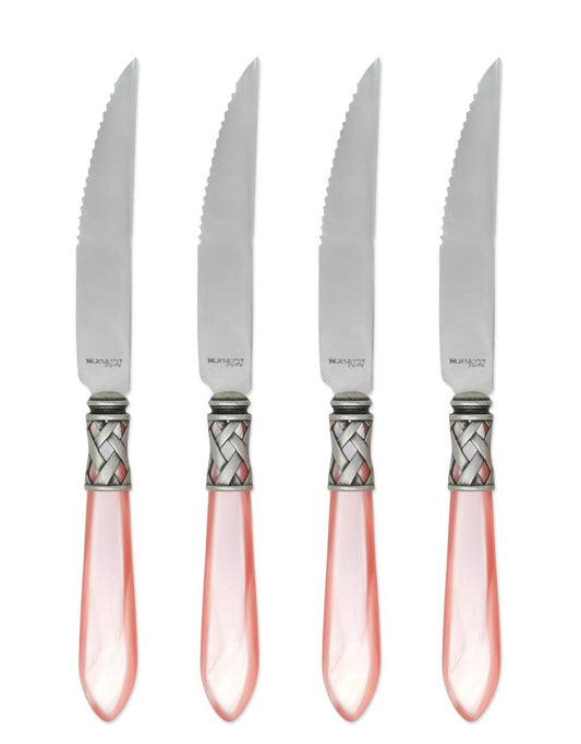 Antique Light Pink Steak Knives - Set of 4
