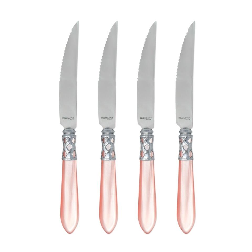 Brilliant Light Pink Steak Knives - Set of 4