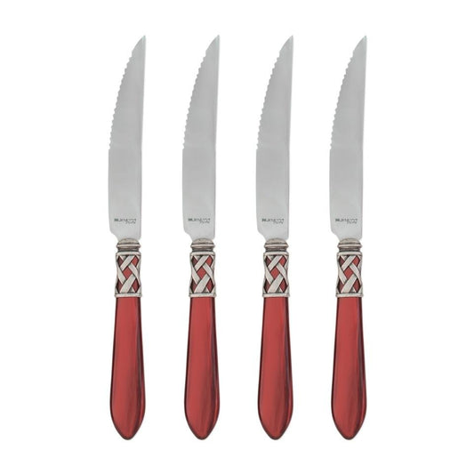 Antique Red Steak Knives - Set of 4