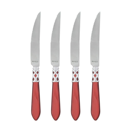 Brilliant Red Steak Knives - Set of 4