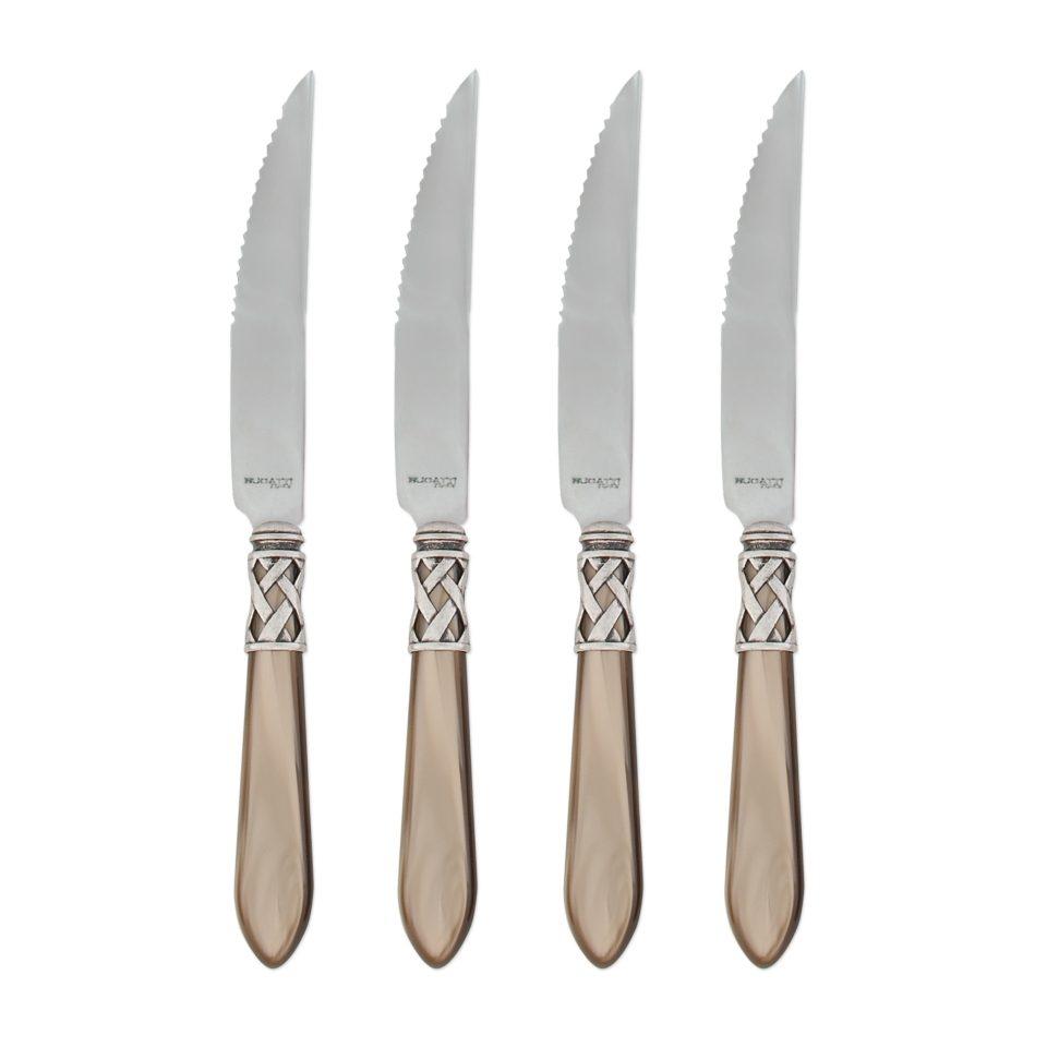 Antique Taupe Steak Knives - Set of 4