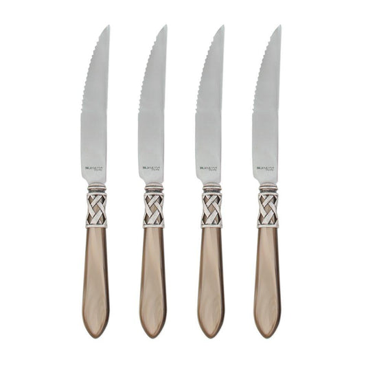 Antique Taupe Steak Knives - Set of 4
