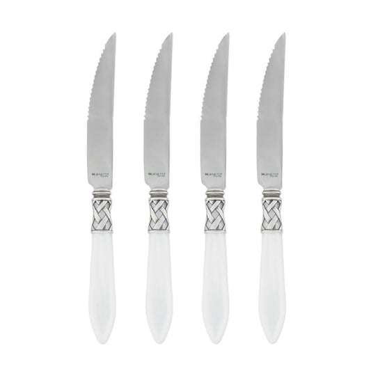 Antique White Steak Knives - Set of 4