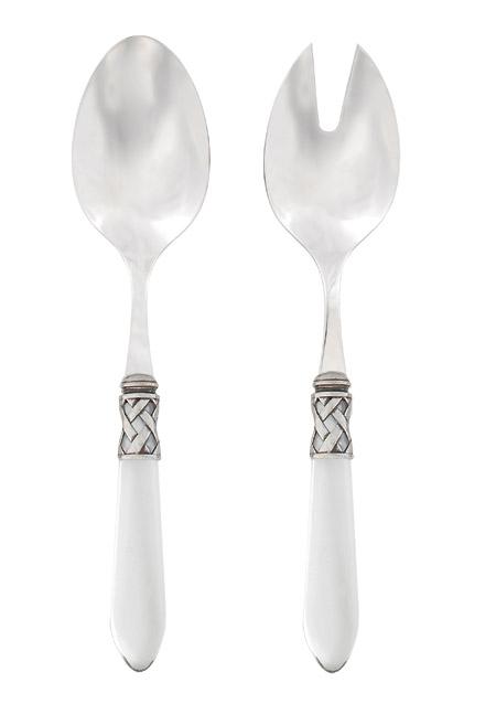Antique Clear Salad Server Set