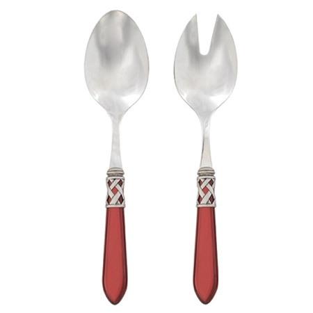 Aladdin Antique Red Salad Server Set