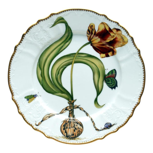 Yellow Red Tulip Dinner Plate