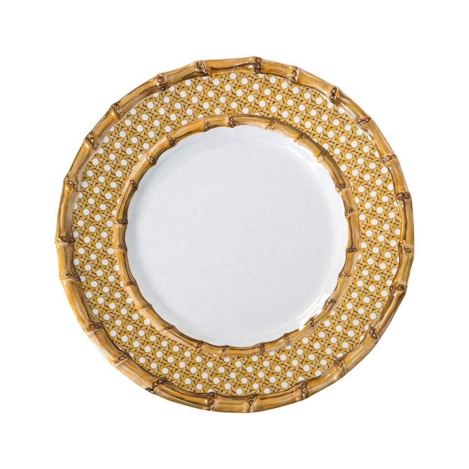 Caning Melamine Dessert/Salad Plate - Natural