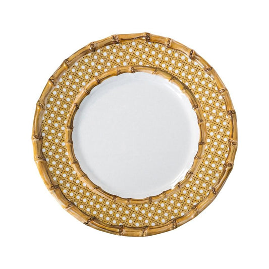 Caning Melamine Dessert/Salad Plate - Natural