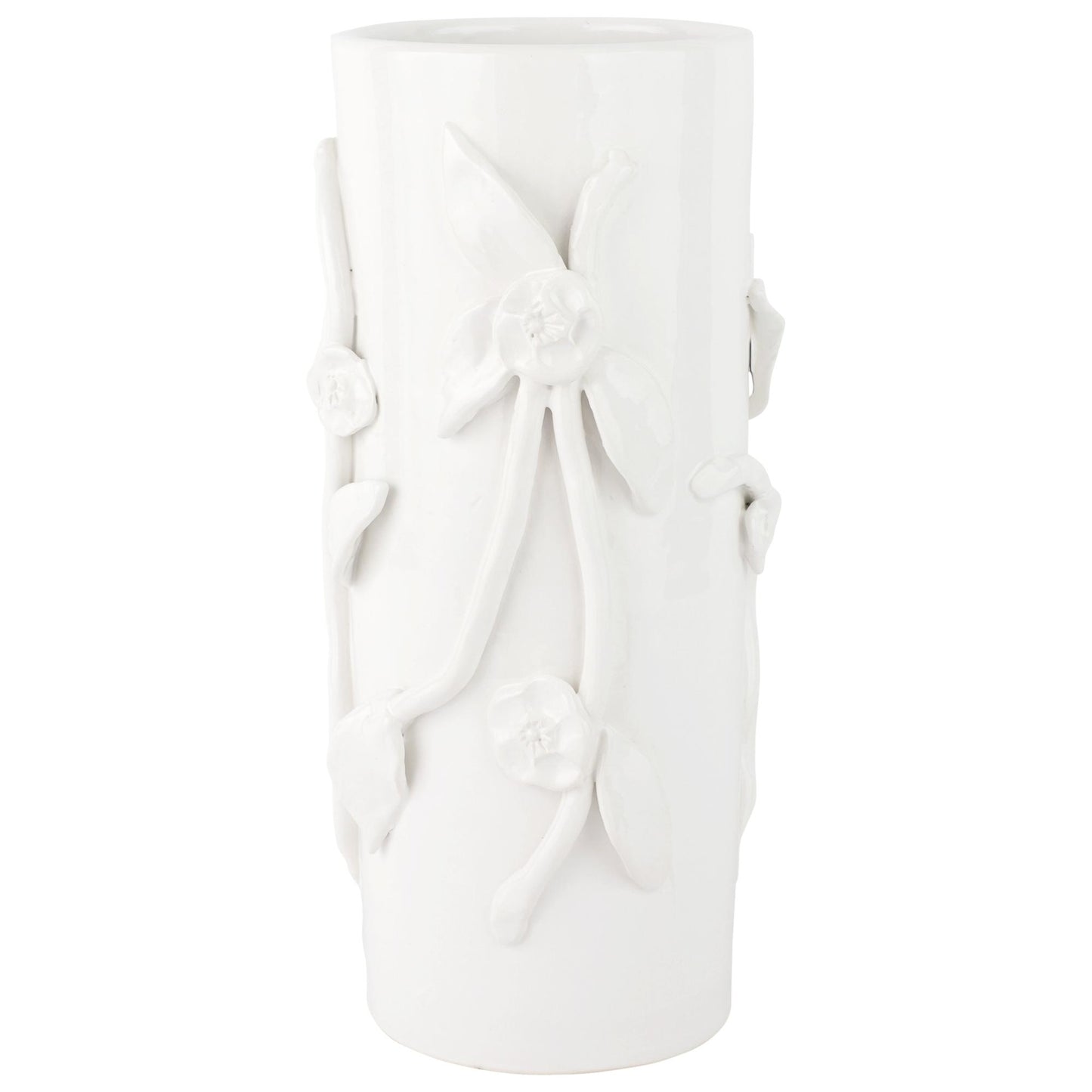 White Tall Cachepot