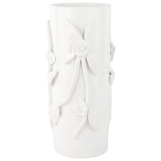 White Tall Cachepot