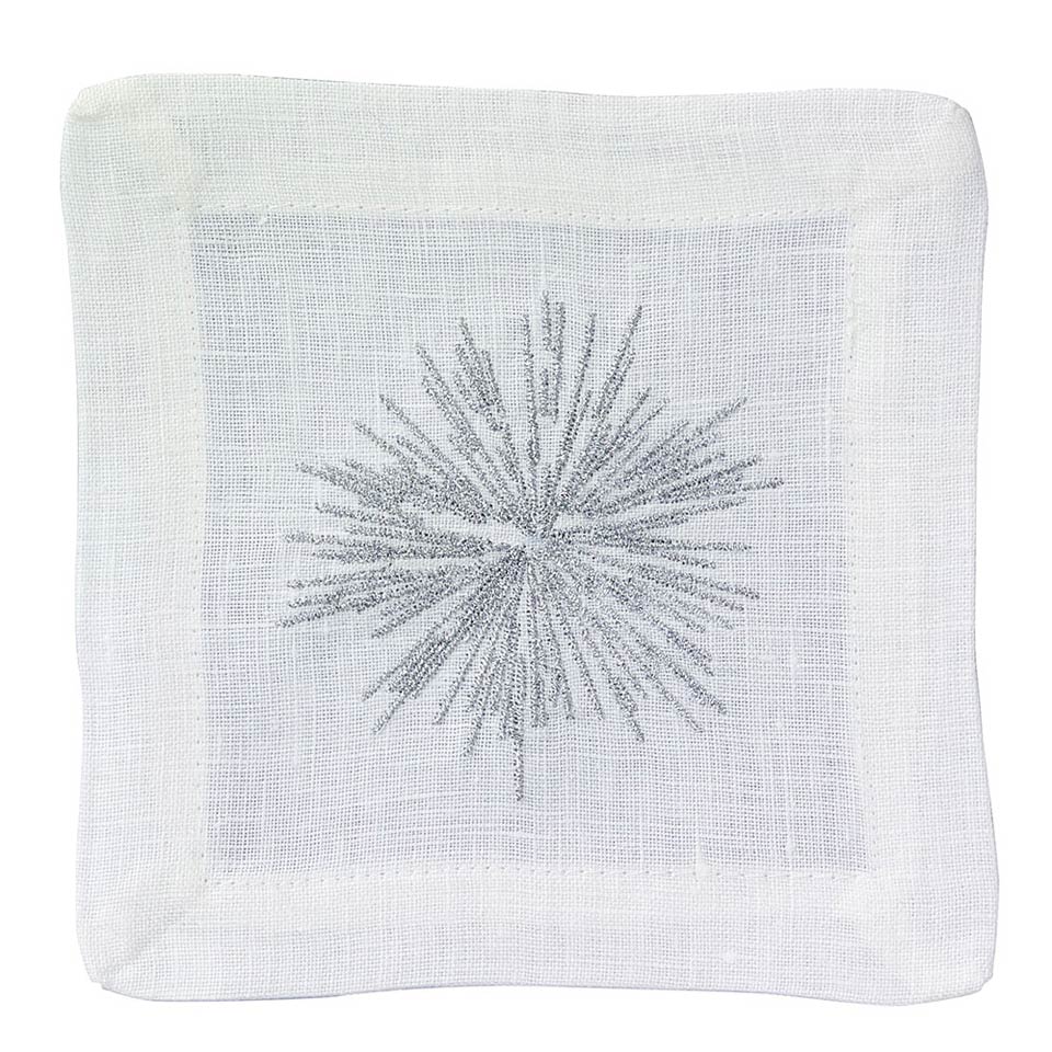 Cocktail Napkins Silver - Pack of 4