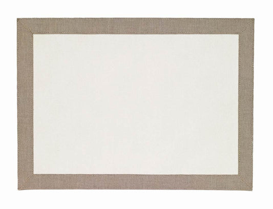 White Oatmeal Rectangle Mat - Pack of 4