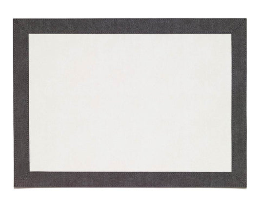 White Charcoal Rectangle Mat - Pack of 4