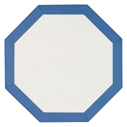 White Periwinkle Octagon Mat - Pack of 4