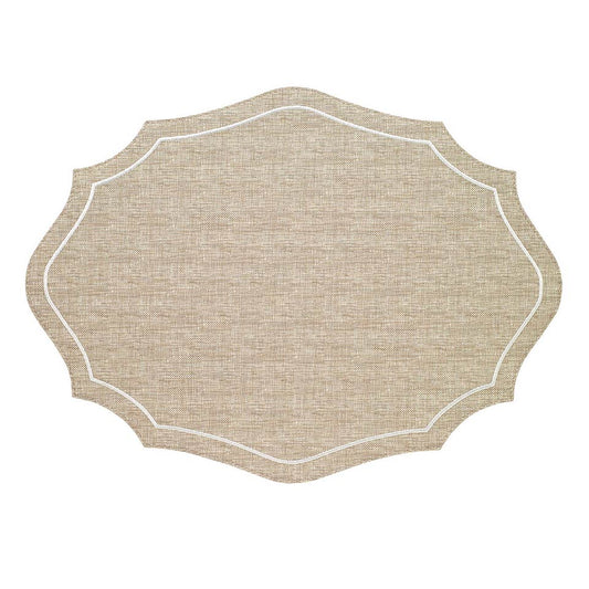 Beige White Mats - Pack of 4
