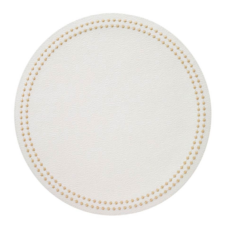 Antique White/Gold Mats - Pack of 4