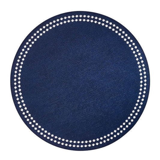 Navy White Mats - Pack of 4