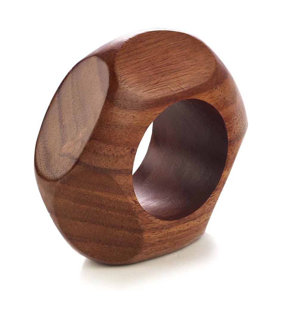 Teak Napkin Ring - Set of 4