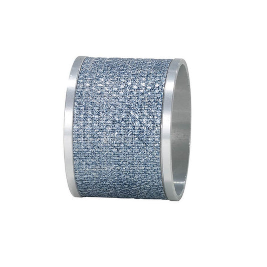 Ice Blue/Silver Napkin Ring - Pack of 4
