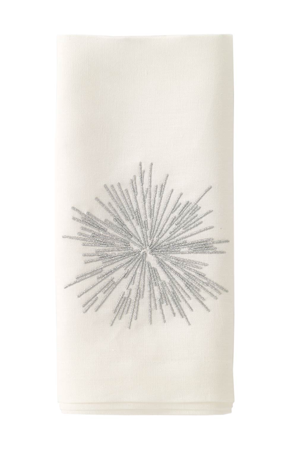 Silver Embroidered 22" Napkin - Pack of 4